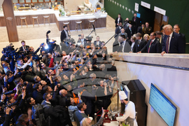 APTOPIX Switzerland Davos Trump