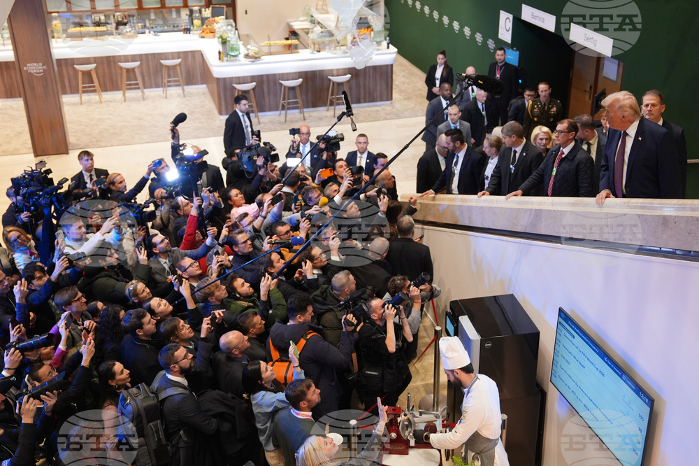 APTOPIX Switzerland Davos Trump