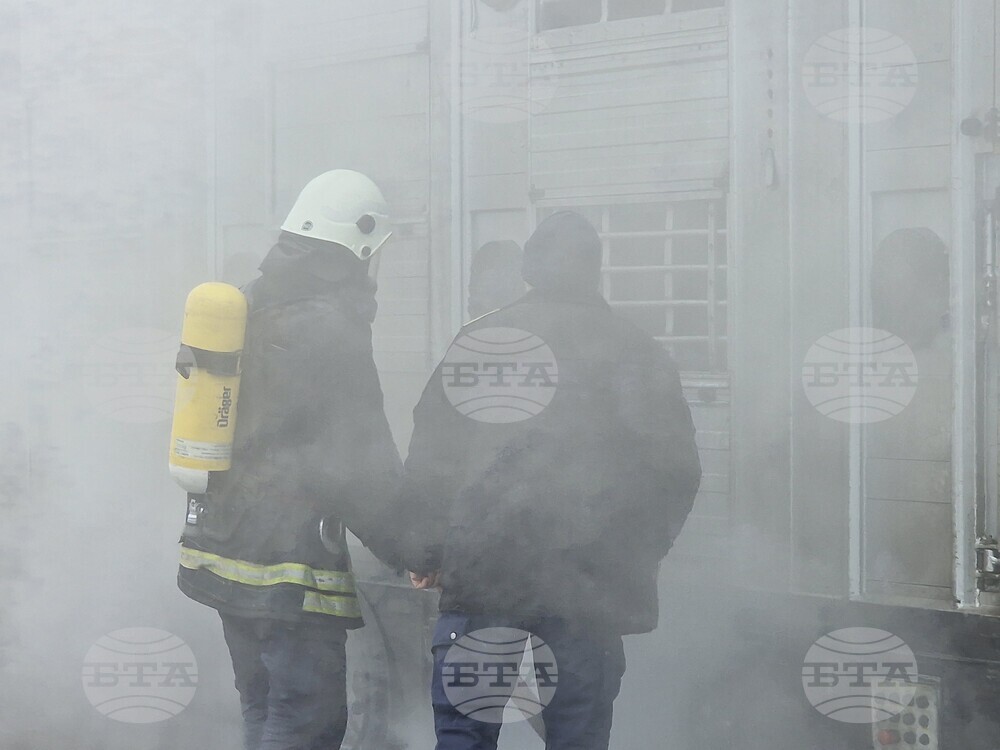 Хасково - пожар - камион с животни