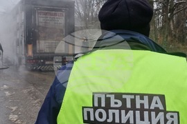 Хасково - пожар - камион с животни