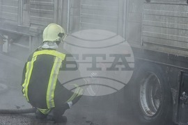 Хасково - пожар - камион с животни