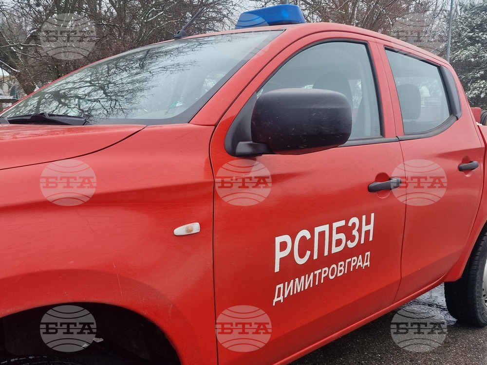 Хасково - пожар - камион с животни