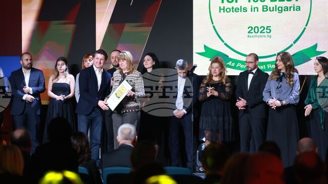 Наградите за най-добрите хотели в България, според оценките на техните гости, бяха връчени тази вечер