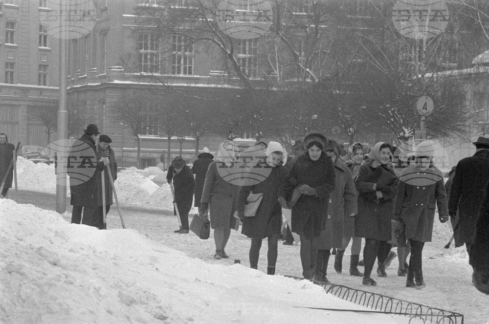 Снежна София през 1968 година