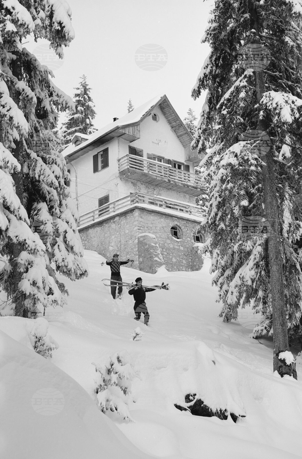 Зима в Пампорово през 1955 година