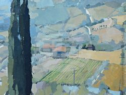 Американската художничка Луси МакГилис представя първа самостоятелна изложба в България. Снимка: Галерия „Астри“