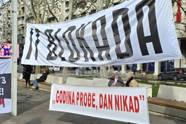 Сърбия - Белград - протест