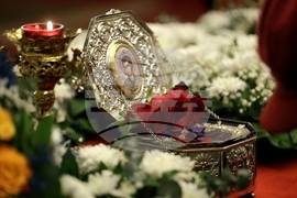 Митрополит Хризостом - патриарх Даниил - делегация и светини - посрещане