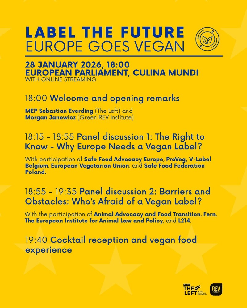 „Eтикетиране на бъдещето“ в Eвропейския парламент: Ясен и задължителен вегански етикет за целия ЕС