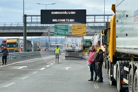 Bosnia Balkans Drivers Strike