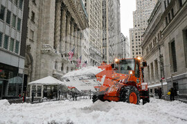 Financial Markets Wall Street Winter Weather