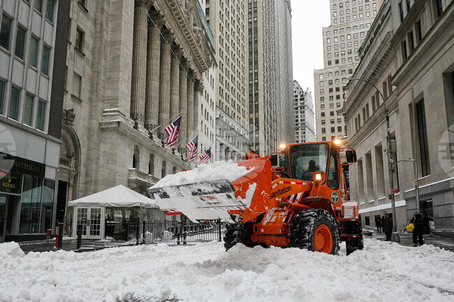 Financial Markets Wall Street Winter Weather
