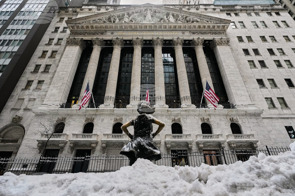Financial Markets Wall Street Winter Weather