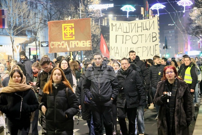 Demonstration in Defence of University Academic Autonomy Held in Belgrade 
