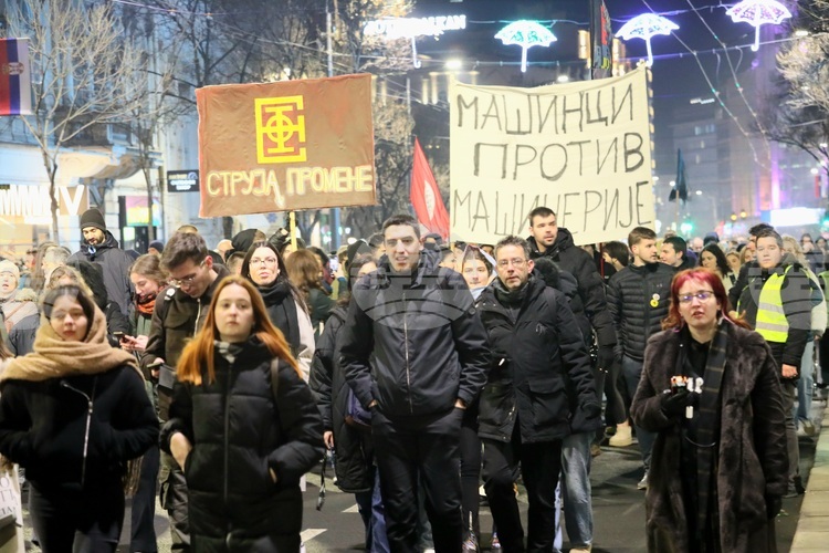 Demonstration in Defence of University Academic Autonomy Held in Belgrade