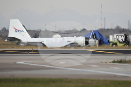 NASA Aircraft Belly Landing