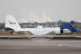 NASA Aircraft Belly Landing