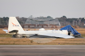 NASA Aircraft Belly Landing