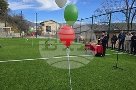 Сандански - откриване на спортна площадка за футбол в Спортно училище "Пейо Яворов"