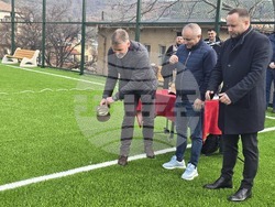 Сандански - откриване на спортна площадка за футбол в Спортно училище "Пейо Яворов"