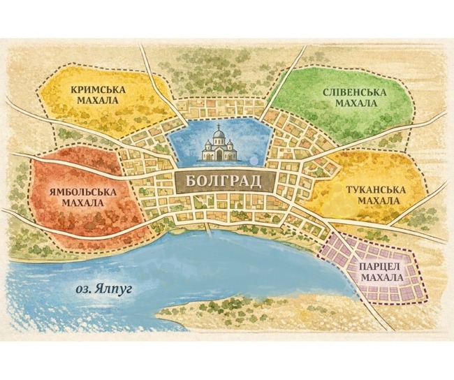 Туристическият информационен център в Болград, Украйна, представи карта на историческите махали на града от 19. век