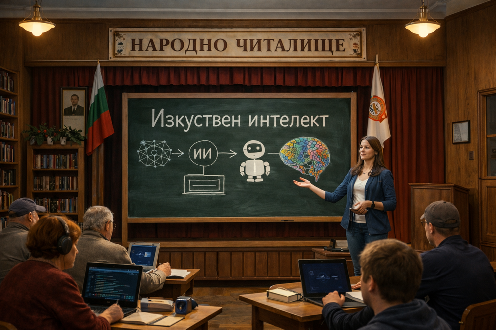 Народно читалище "Иван Вазов – 2014": Читалищата – естествени центрове за компютърна и ИИ грамотност в общността