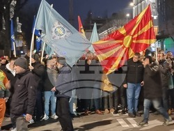 Северна Македония - Скопие - протест с искане за увеличаване на заплатите