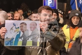 Северна Македония - Скопие - протест с искане за увеличаване на заплатите