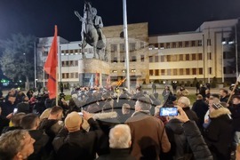 Северна Македония - Скопие - протест с искане за увеличаване на заплатите
