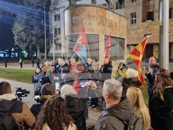 Северна Македония - Скопие - протест с искане за увеличаване на заплатите