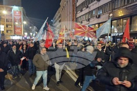 Северна Македония - Скопие - протест с искане за увеличаване на заплатите