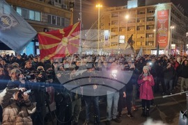 Северна Македония - Скопие - протест с искане за увеличаване на заплатите