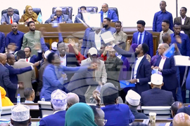 Somalia Parliament Scuffles