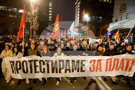 North Macedonia Workers Protest