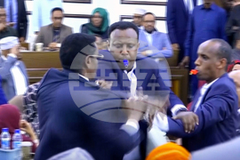 Somalia Parliament Scuffles
