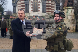 Плевен - изпращане на военен контингент - церемония