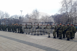 Плевен - изпращане на военен контингент - церемония