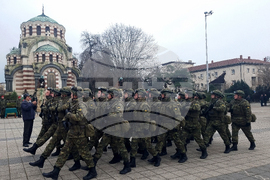 Плевен - изпращане на военен контингент - церемония
