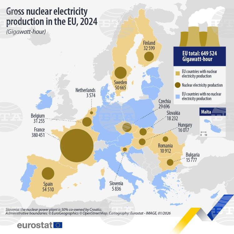 Nuclear Power Accounts for 40% of Bulgaria’s Total Electricity Output in 2024
