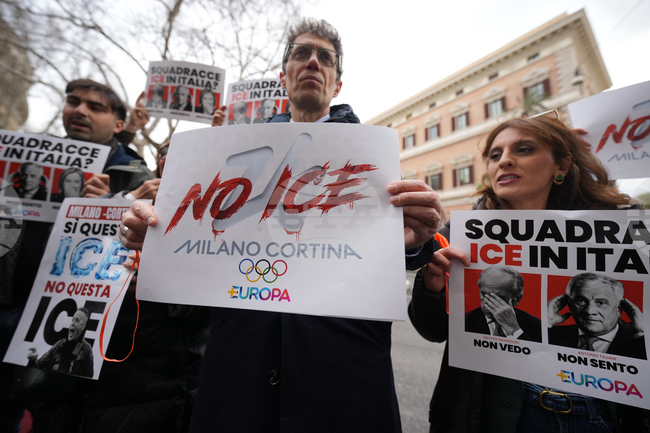 Italy Olympics Protest
