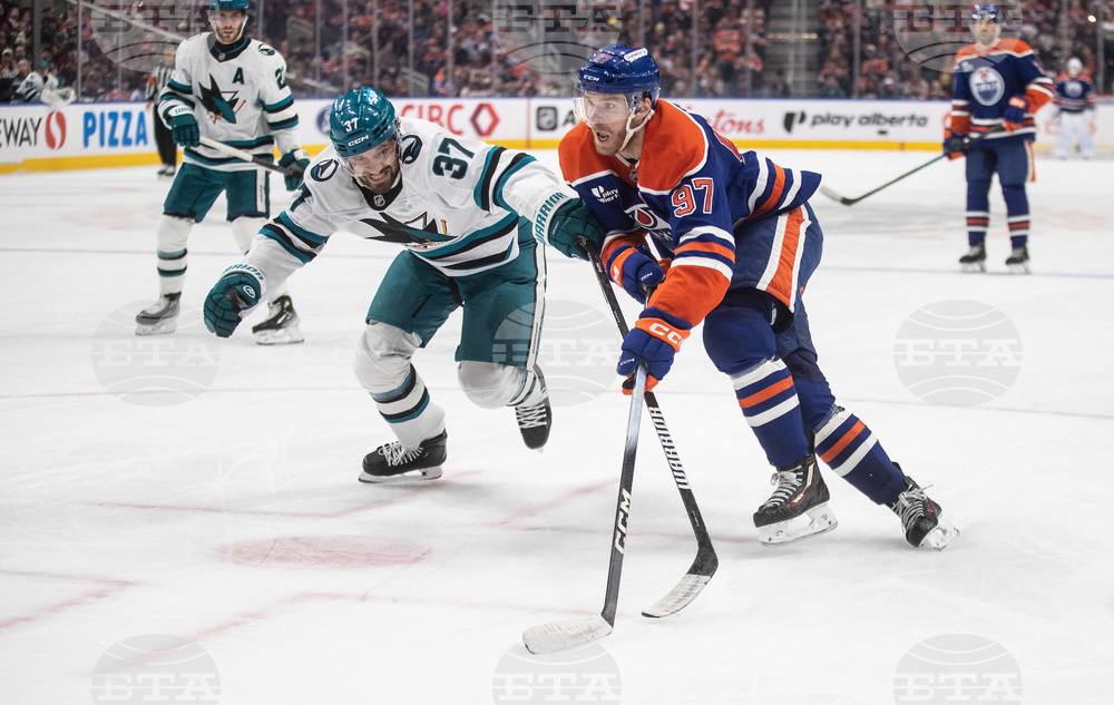 Sharks Oilers Hockey