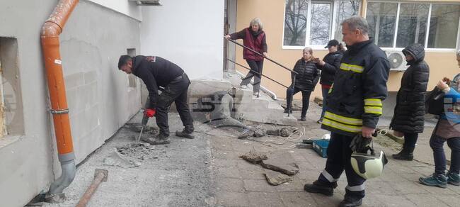 В Бургас спасиха коте, зазидано под блок по време на строителни дейности