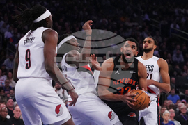 Trail Blazers Knicks Basketball