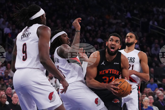 Trail Blazers Knicks Basketball