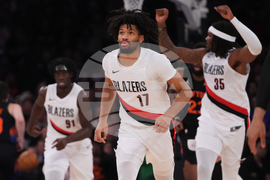 Trail Blazers Knicks Basketball