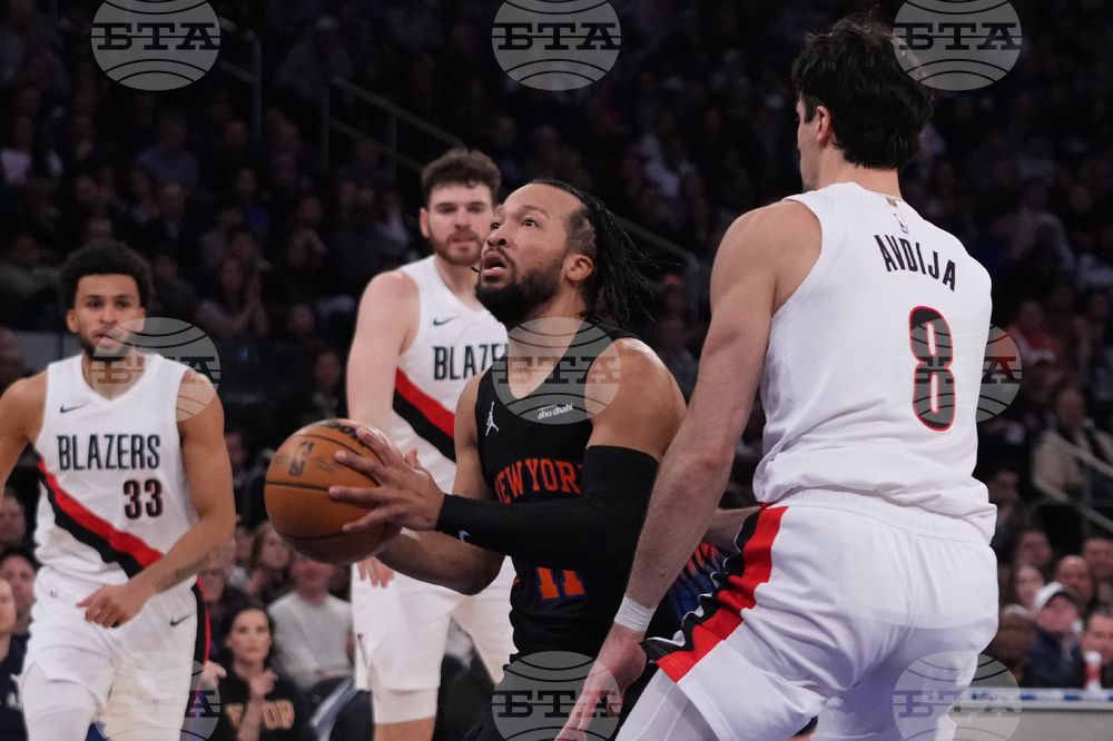 Trail Blazers Knicks Basketball