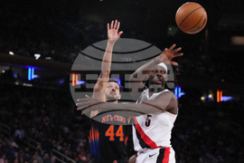 Trail Blazers Knicks Basketball