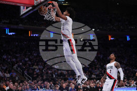Trail Blazers Knicks Basketball