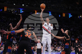 Trail Blazers Knicks Basketball