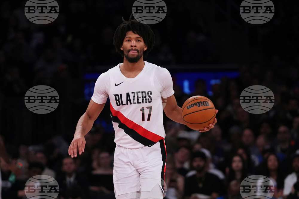 Trail Blazers Knicks Basketball